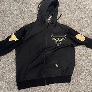 Black and Gold Hooded Jacket